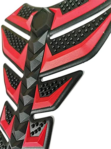 Universal 3D Red Rubber Side Tank Pad Protector for Honda, Suzuki, Yamaha, Kawasaki, and MoreCompatible with CBR1000RR,
