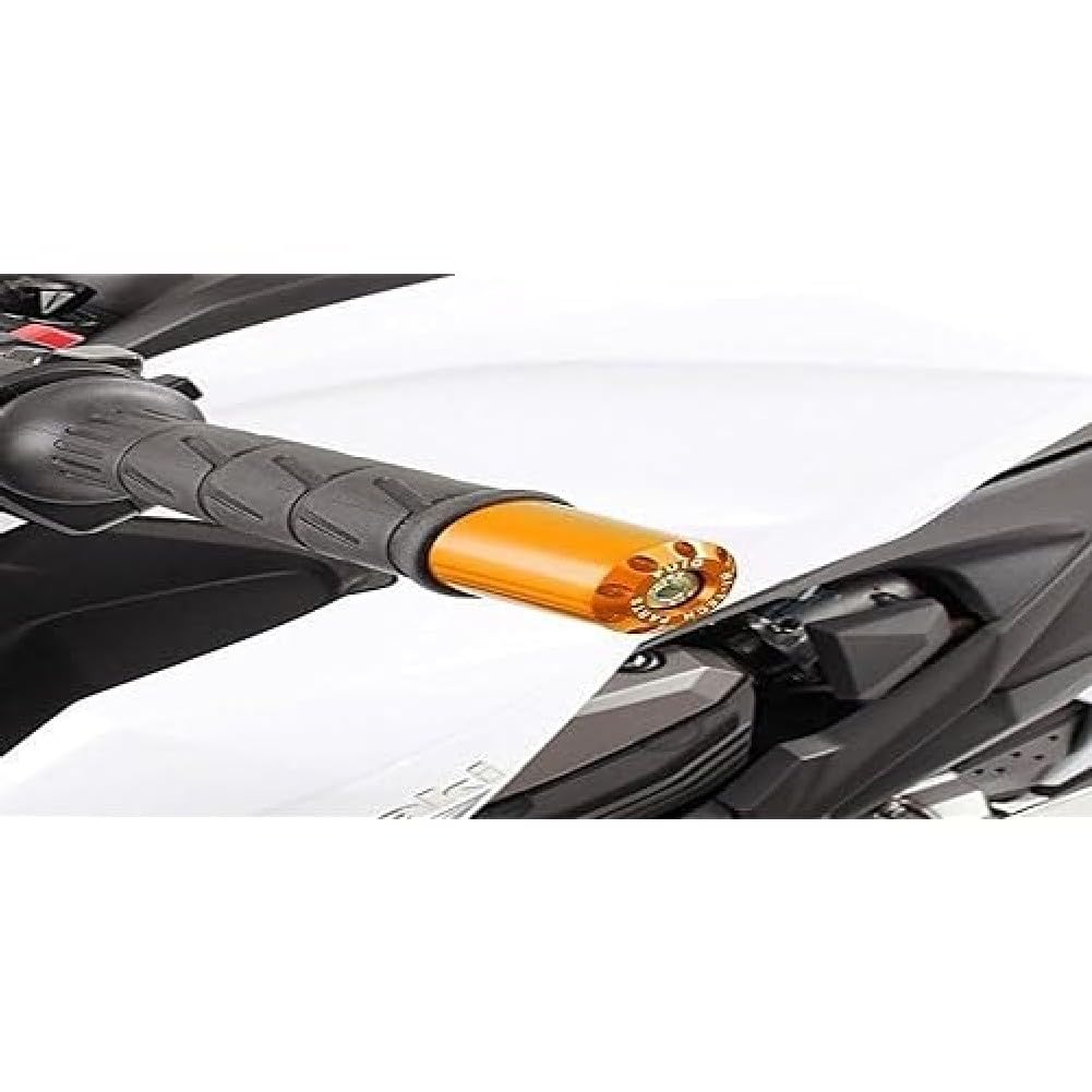 Puig 5627O Gold Aluminum Long Bar End for Motorcycle Riders in Racing Scenarios with Lightweight and Durable Design, Up