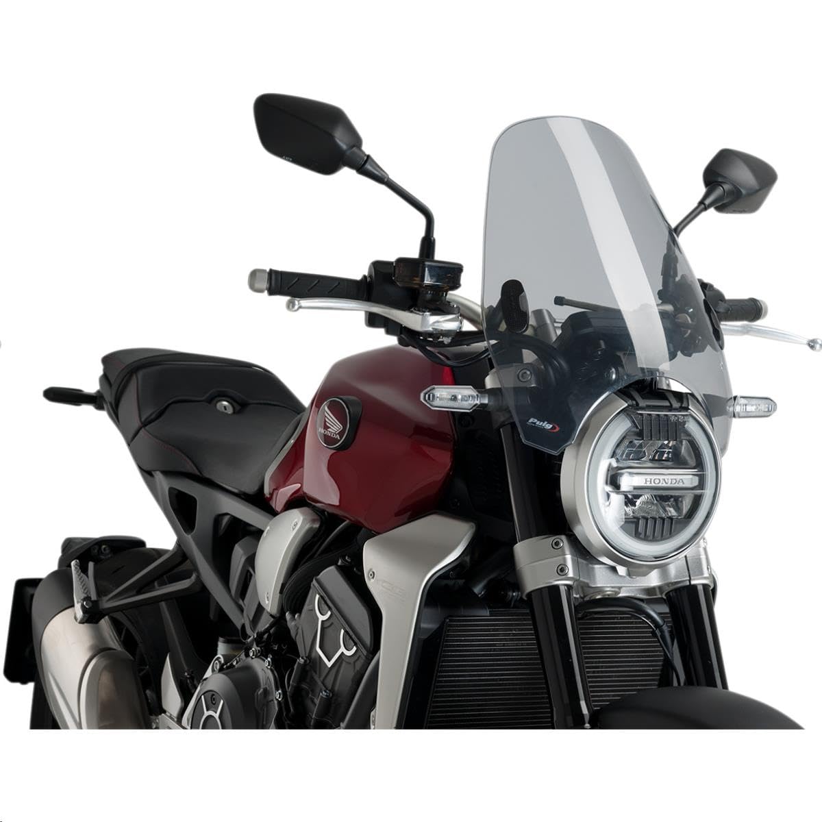 Puig 0336H Light Smoke Custom II Windshield 8" Headlight